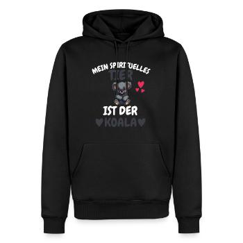 Zoo Tier Mein spirituelles Tier ist der Koala - Männer Premium Bio Hoodie - Schwarz - Vorne - Nico (187cm)