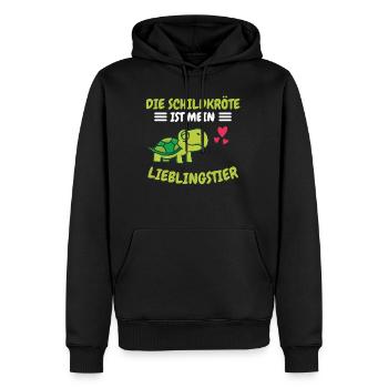 Lieblingstier Meerestier Tier Geschenk Schildkröte - Männer Premium Bio Hoodie - Schwarz - Vorne - Nico (187cm)