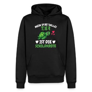 Mein spirituelles Tier Geschenk Ozean Schildkröte - Männer Premium Bio Hoodie - Schwarz - Vorne - Nico (187cm)