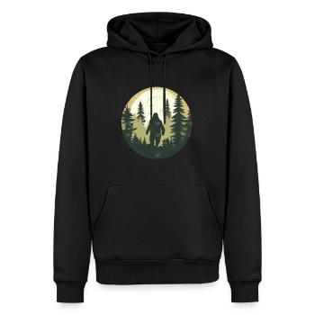 Outdoor Sasquatch Wald Kryptid Geschenk Bigfoot - Männer Premium Bio Hoodie - Schwarz - Vorne - Nico (187cm)