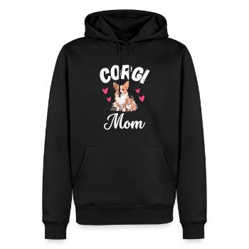Corgi Mama Hundebesitzer Muttertag Süßes Corgi - Männer Premium Bio Hoodie - Schwarz - Vorne - Nico (187cm)