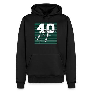 40 Af Anniversaire Sarcastique - Sweat à capuche Premium bio Homme - noir - Devant - Nico (187cm)