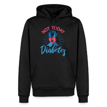 Pas aujourd’hui Maman diabétique - Sweat à capuche Premium bio Homme - noir - Devant - Nico (187cm)
