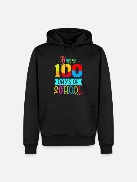 Happy Hundred Days Of School - Men’s Premium Organic Hoodie - black