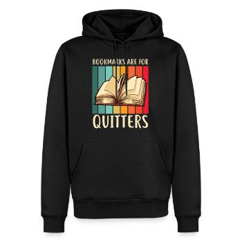 Les signets sont pour les amateurs de livres qui abandonnent - Sweat à capuche Premium bio Homme - noir - Devant - Nico (187cm)