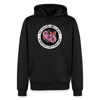 Die Kardiologie weiß, wie man Herzen bricht - Männer Premium Bio Hoodie - Schwarz - Vorne - Nico (187cm)