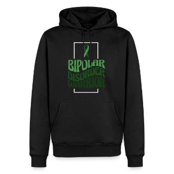 Bipolar Mental Health Disorder Awareness - Men’s Premium Organic Hoodie - black - Front - Nico (187cm)