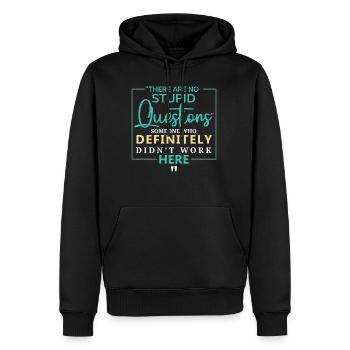 Sarkastischer Kollege Ironischer Spruch - Männer Premium Bio Hoodie - Schwarz - Vorne - Nico (187cm)