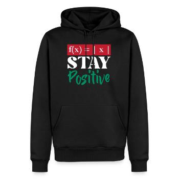 Math Nerd Stay Positive Equation Geek - Sweat à capuche Premium bio Homme - noir - Devant - Nico (187cm)