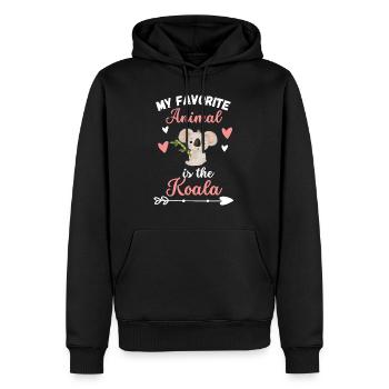 Animal préféré Australie Animal Gift Zoo Koala - Sweat à capuche Premium bio Homme - noir - Devant - Nico (187cm)