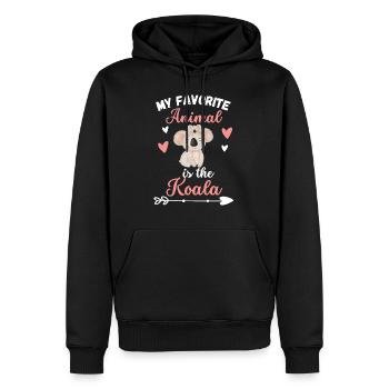 Backpacker Australie Animal Funny Cadeau Koala - Sweat à capuche Premium bio Homme - noir - Devant - Nico (187cm)