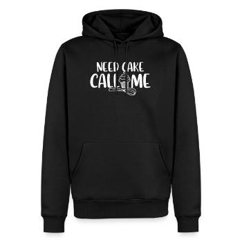 Brauche Kuchen Ruf mich Backen Mama liebt es zu backen - Männer Premium Bio Hoodie - Schwarz - Vorne - Nico (187cm)