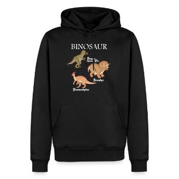Bisexual Dinosaur Binosaur Bi Pride Coming Out - Men’s Premium Organic Hoodie - black - Front - Nico (187cm)