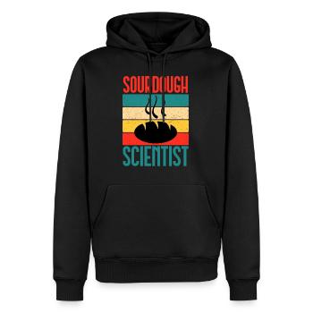 Drôle De Scientifique Au Levain Boulanger Femme - Sweat à capuche Premium bio Homme - noir - Devant - Nico (187cm)