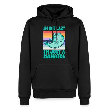 Vintage Seekuh Niedliche Seekuh - Männer Premium Bio Hoodie - Schwarz - Vorne - Nico (187cm)
