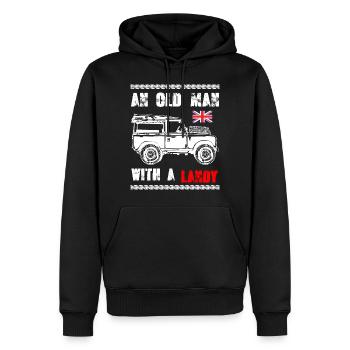 An Old Man With A Landy - Men’s Premium Organic Hoodie - black - Front - Nico (187cm)