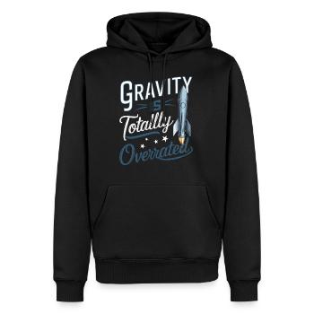 Gravity est un modèle réduit de fusée totalement surestimé - Sweat à capuche Premium bio Homme - noir - Devant - Nico (187cm)