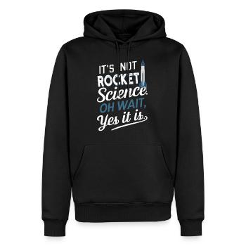 Es ist keine Raketenwissenschaft, oh warte Modellrakete - Männer Premium Bio Hoodie - Schwarz - Vorne - Nico (187cm)