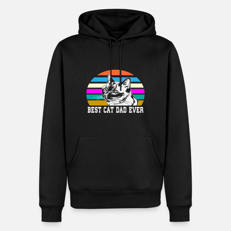 Le père de Cat - Sweat à capuche Premium bio Homme - noir