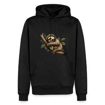 Sloth Sloth Animal Sloth Baby - Men’s Premium Organic Hoodie - black - Front - Nico (187cm)