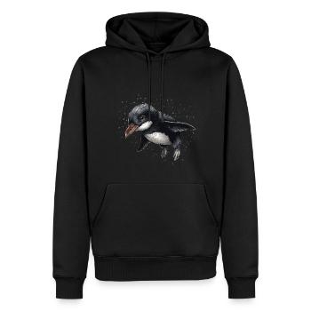 Pinguin Baby Vogel Küken - Männer Premium Bio Hoodie - Schwarz - Vorne - Nico (187cm)