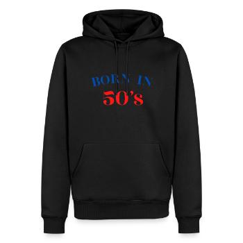 geboren in den 50er Jahren Geschenk Humor Geburtstag Geburt - Männer Premium Bio Hoodie - Schwarz - Vorne - Nico (187cm)