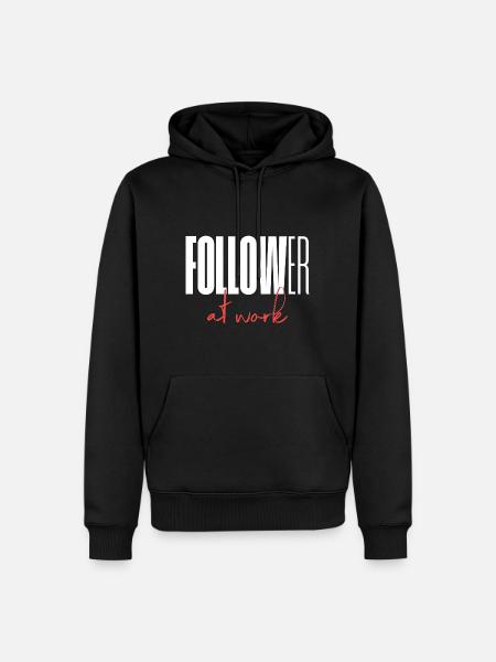 Follower at work - Men’s Premium Organic Hoodie - black