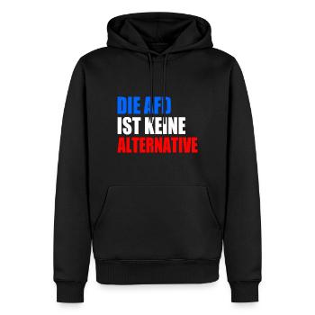 die afd ist keine alternative - Männer Premium Bio Hoodie - Schwarz - Vorne - Nico (187cm)