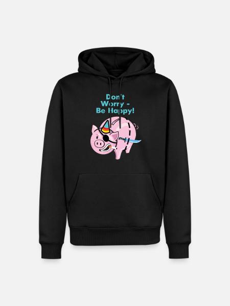 Pirate pig - Men’s Premium Organic Hoodie - black