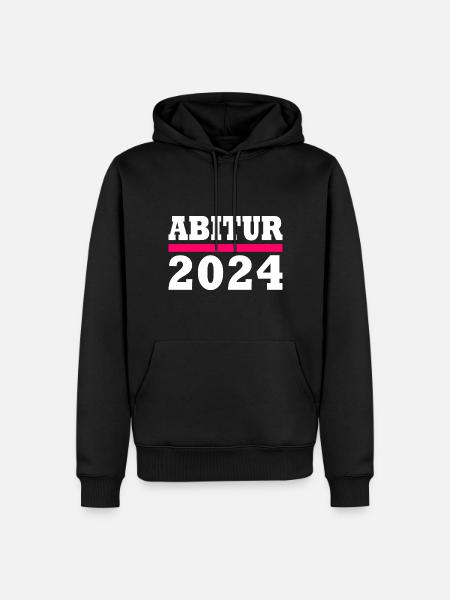 Abitur 2024 - Männer Premium Bio Hoodie - Schwarz