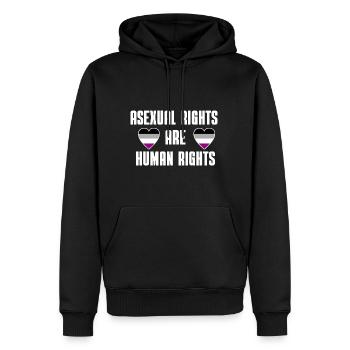 Asexual Heart Queer Ace Pride Month Gift LGBT - Sweat à capuche Premium bio Homme - noir - Devant - Nico (187cm)