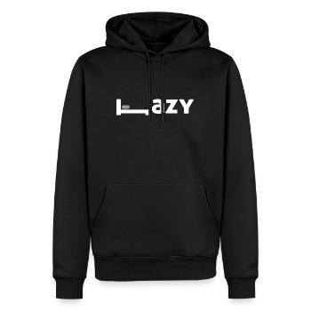 Paresseux - Sweat à capuche Premium bio Homme - noir - Devant - Nico (187cm)