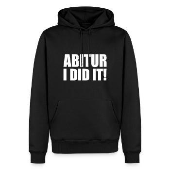 Abitur i did it - Männer Premium Bio Hoodie - Schwarz - Vorne - Nico (187cm)