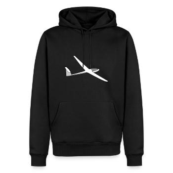 planeur - Sweat à capuche Premium bio Homme - noir - Devant - Nico (187cm)