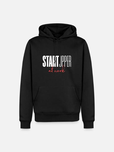 Startupper Startup at work - Männer Premium Bio Hoodie - Schwarz