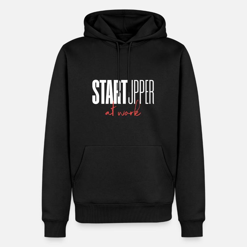 Startupper Startup au travail - Sweat à capuche Premium bio Homme - noir