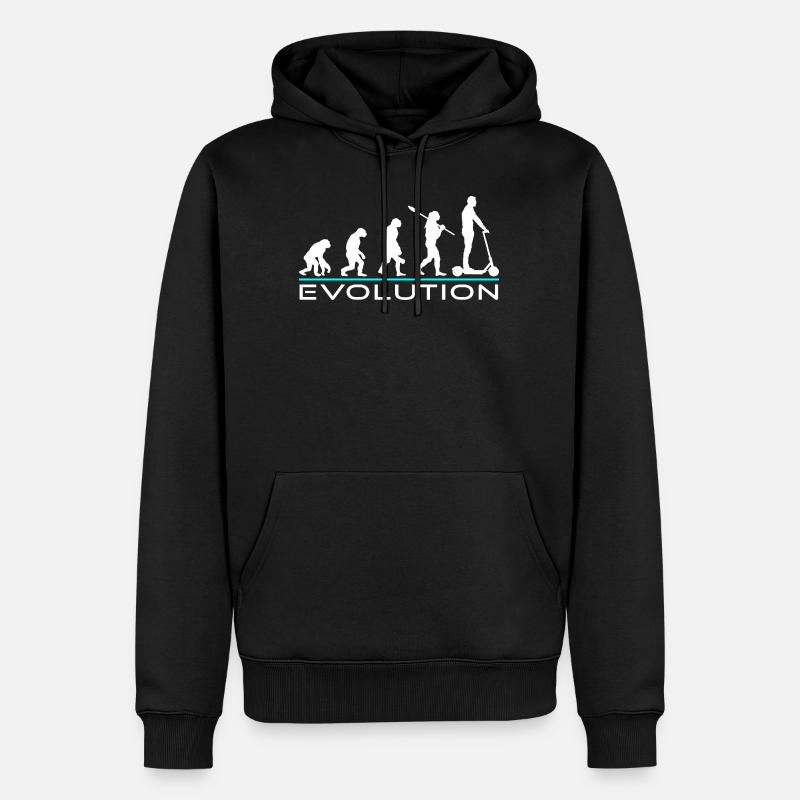escooter évolution escooter - Sweat à capuche Premium bio Homme - noir