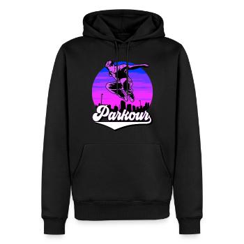 Parkour Freerunner Traceur Le Parcour parkourshirt - Männer Premium Bio Hoodie - Schwarz - Vorne - Nico (187cm)