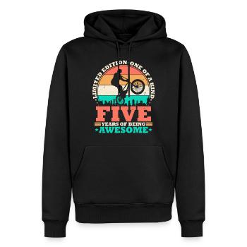 5 Geburtstag Bmx Fahrrad 5 Jahre Geschenk - Männer Premium Bio Hoodie - Schwarz - Vorne - Nico (187cm)