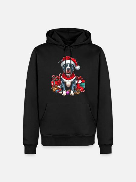 Pitbull Christams Geschenke - Männer Premium Bio Hoodie - Schwarz