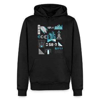 Un design de chemise streetwear urbain pour toutes les occasions - Sweat à capuche Premium bio Homme - noir - Devant - Nico (187cm)