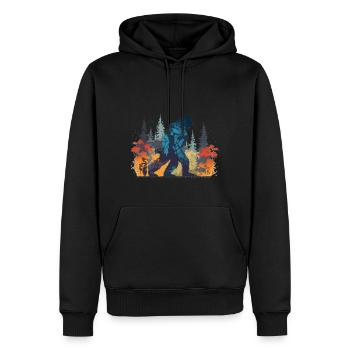 Sci Fi Yeti Mythe Cadeau Coloré Bigfoot - Sweat à capuche Premium bio Homme - noir - Devant - Nico (187cm)