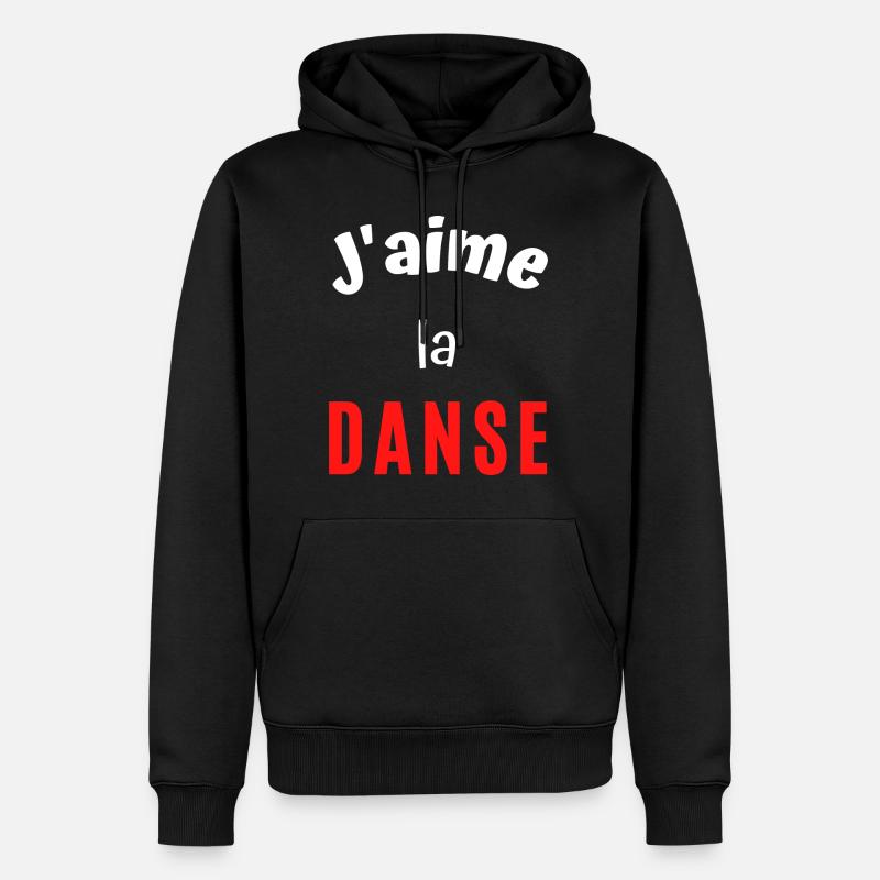 J'aime la danse - Sweat à capuche Premium bio Homme - noir