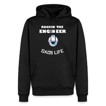 Rockin' the Engineer Dads Life Programmers Math Ge - Männer Premium Bio Hoodie - Schwarz - Vorne - Nico (187cm)