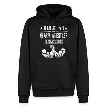 Armdrücken Der Armwrestler Armwrestling - Männer Premium Bio Hoodie - Schwarz - Vorne - Nico (187cm)