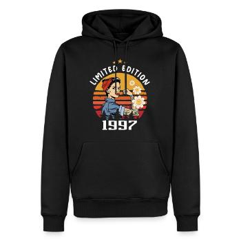 Retro Geburtsjahr 1997 Vintage Geburtstag 1997 - Männer Premium Bio Hoodie - Schwarz - Vorne - Nico (187cm)