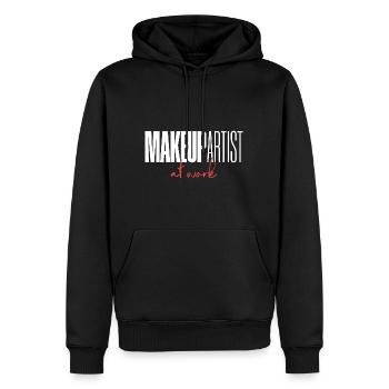 Makeupartist Makeup Artist at work - Männer Premium Bio Hoodie - Schwarz - Vorne - Nico (187cm)