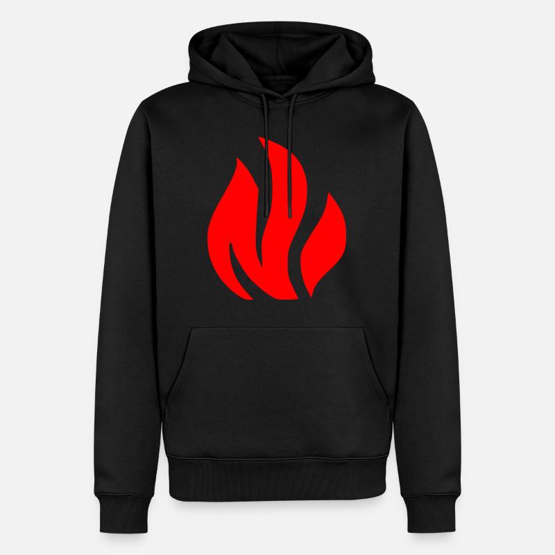 Flammes de feu - Sweat à capuche Premium bio Homme - noir