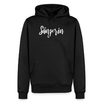 Sängerin hell - Männer Premium Bio Hoodie - Schwarz - Vorne - Nico (187cm)