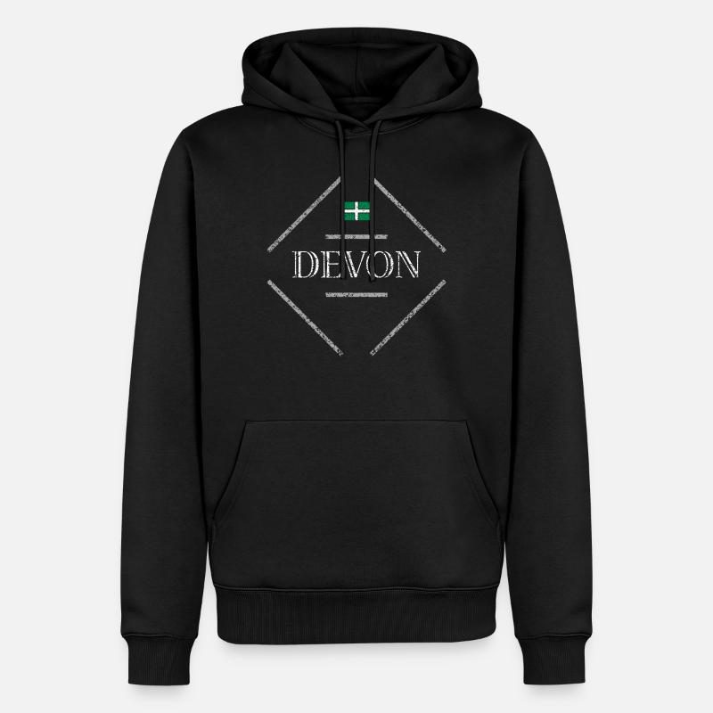 Devon - Männer Premium Bio Hoodie - Schwarz